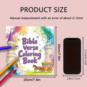 Libros para Colorear de Cartón con Versículos Bíblicos Personalizados al por Mayor, Logotipo Personalizado, MOQ Bajo, Directo de Fábrica, Cuadernos para Iglesia, Escuela, Revendedores Globales - Product Image 6
