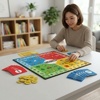 Jeu de société éducatif personnalisé pour l'association des mots, jeu familial d'apprentissage avec cartes à icônes pour enfants, emballé en boîte recyclable
