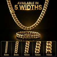 Renqing Wholesale 18K Gold Plated Jewelry Mens Stainless Steel Collier Cadena Corrente Collana Cuban Links Chains Necklace