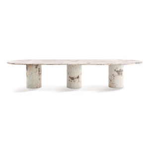 <span class=keywords><strong>Table</strong></span> à manger de luxe en quartzite dorée de Patagonie italienne, plateau en marbre, <span class=keywords><strong>table</strong></span> à manger extra large en travertin pour <span class=keywords><strong>20</strong></span> <span class=keywords><strong>personnes</strong></span> - Product Image 1