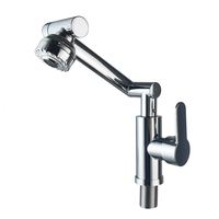 Robinet de cuisine classique à eau froide instantanée, 2 trous, montage sur plan, en acier inoxydable, finition chromée