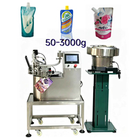 Machine de remplissage automatique de sachets Doypack à bec verseur, à économie d'espace, contrôlée par PLC, avec servomoteur électrique, haute productivité pour l'industrie alimentaire