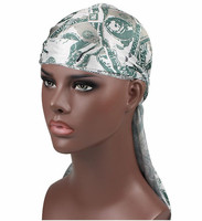 ZRCE Patchwork Flag Durag pour homme en soie et polyester avec imprimé étoiles - Bandana foulard décontracté tendance modèle 534