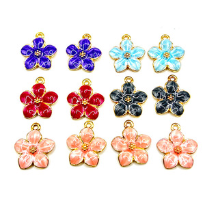 Pendentif fleur de cerisier 25x28mm en alliage de zinc, breloque de bijoux DIY pour porte-clés, chaîne de téléphone, accessoire de mode unisexe - Product Image 4