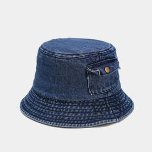 Casquette de pêcheur en jean <span class=keywords><strong>tendance</strong></span> automne-hiver <span class=keywords><strong>2022</strong></span>, design avec poche, chapeau seau en jean pour femmes, hommes, sports de plein air, décontracté, habillé - Product Image 6