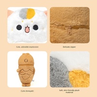 Peluche mignonne en forme de chat Taiyaki, lapin radis, figurine du Nouvel An Chinois, jouet en polyester pour câliner et dormir, 31-50cm