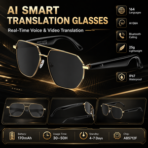 Gafas <span class=keywords><strong>de</strong></span> Traducción con IA Nexlenz NL-F3, Traducción <span class=keywords><strong>de</strong></span> Voz y Video en Tiempo Real <span class=keywords><strong>para</strong></span> <span class=keywords><strong>Música</strong></span>, Modelo <span class=keywords><strong>de</strong></span> IA Gratuito, Interpretación Simultánea - Product Image 2