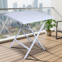 Meubles d'extérieur en aluminium Joyeleisure, table pliante portable, tables carrées légères