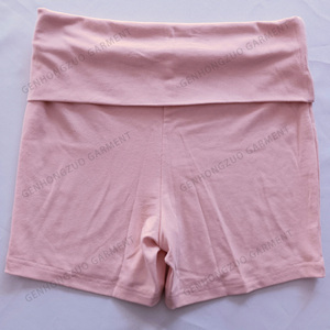 Mang Nhãn Hiệu Quần Áo Mùa Hè Quần Áo Cho Phụ Nữ Biểu Tượng Tùy Chỉnh Cotton Ngắn Tay Áo T Áo Sơ Mi Và Gấp Hơn Quần Short Phụ Nữ 2 Mảnh Phòng Chờ Bộ - Product Image 4