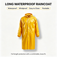 Poncho de pluie réfléchissant en tissu Oxford robuste pour hommes adultes, style coupe-vent une pièce, imperméable de sécurité pour le travail en extérieur