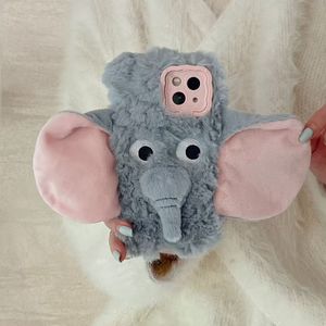 New Sang Trọng Dễ Thương Ấm Thỏ Tóc Sang Trọng Mềm Bìa Shell Cho <span class=keywords><strong>Iphone</strong></span> 11 12 13 14 15 16 Cộng Với Pro Max Điện Thoại Di Động Trường Hợp - Product Image 1