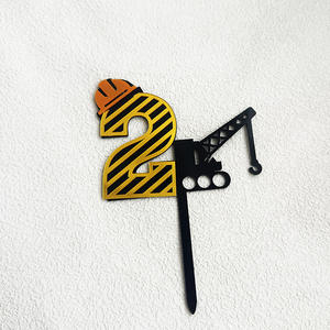 Offre Spéciale enfant fête d'anniversaire gâteau décoration cuire Cupcake Topper <span class=keywords><strong>1</strong></span>-9 numéro gâteau Topper garçon anniversaire gâteau Topper - Product Image 3