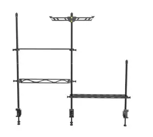야외 캠핑 알루미늄 선반 매달려 휴대용 스토리지 램프 접는 랙