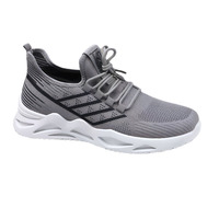Chaussures de course décontractées pour hommes en gros, personnalisées, en maille respirante, à lacets, en PU souple, confortables, en EVA, tendance mode