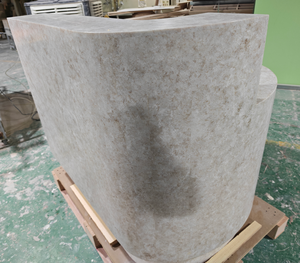 Mostrador de Recepción Moderno de Piedra Artificial para Salón de Belleza Pequeño, Peluquería o Barra de Bar, Mostrador de Tienda de Madera - Product Image 3