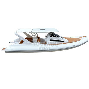 <span class=keywords><strong>Bateau</strong></span> semi-rigide <span class=keywords><strong>gonflable</strong></span> (RIB) de 9,6 m pour 20 personnes, à grande vitesse, certifié CE, en Hypalon PVC et fibre de verre, avec cabine de lavage des mains, pour la dérive - Product Image 1