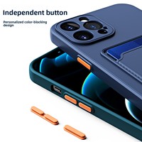 Étui de téléphone en cuir A16 avec porte-cartes, anti-chute, couleur unie, design mat