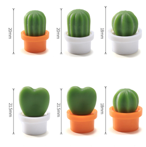 6 cái xương rồng tủ lạnh nam châm tủ lạnh nhãn dán từ tính 3D cây mọng nước dễ thương bảng tin nhắc nhở trang trí nhà bếp - Product Image 6