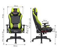 Chaise de jeu pivotante réglable en hauteur, verte, pour ordinateur de course, à prix abordable, idéale pour l'aménagement de poste de jeu à domicile