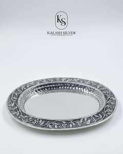 Ensemble de tasses à thé et à café en argent pur avec plateau, vaisselle en argent artisanale traditionnelle pour servir, offrir en cadeau et décorer la maison - Product Image 3