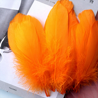 Plume d'oie Orange pour les arts artisanat bricolage stylo aile coiffure Costume chapeau accessoire de cheveux carnaval fête mariage maison décor de noël