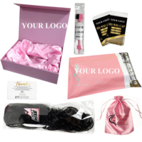 Sacs de luxe imprimés avec logo personnalisé pour perruque emballage de cheveux poly mailer boîtes de perruque cheveux humains OPP impression de sacs ensemble emballage cadeau pour perruque