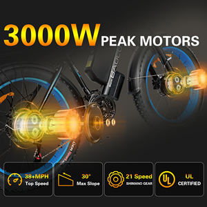 Vélo <span class=keywords><strong>électrique</strong></span> DP-2602 PRO 3000W à double moteur, vélo de neige, batterie au lithium 52V 32Ah, double suspension, 50 km/h - Product Image 3