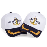 Casquette de baseball ajustable de capitaine marin, chapeau d'amiral de marine pour costume de marin, yacht, bateau