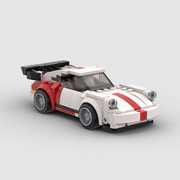 Compatible avec les briques de marque, voiture de course MOC, assemblage éducatif, bricolage, jouets de construction pour enfants, plastique ABS