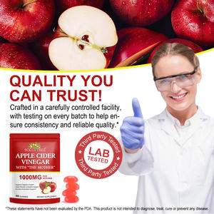 SOLOTREE Private Label Zuckerfreie glutenfreie Vitamine zur Gewichts reduktion ACV Daily Supplement Apfel essig Gummis für Frauen - Product Image 4