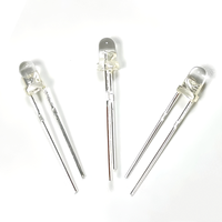 Diode LED haute luminosité 3 mm à pince courte 8000-10000 mcd Blanc 7000K-9000K Lentille transparente Angle de faisceau 30° Dissipation de puissance 80 mW