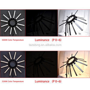 Éclairage photographique Dimmable 3200-5600K 12 Tubes LED Photographie Star Light Lampe Costume pour Caméra <span class=keywords><strong>Photo</strong></span> Studio Téléphone - Product Image 5