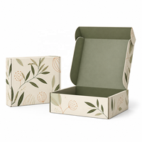 Individuell Bedruckte Papierflugzeug-Box, Botanisch Bedruckte Wellpappe-Versandbox, Geschenk-Versandverpackung