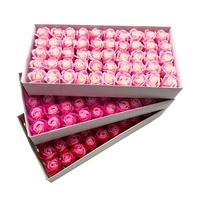 Usine vend bouquet de roses artificielles parfumées effet toucher réel, dégradé 3 couches, couleurs mélangées, en boîte cadeau, pour décoration de Noël