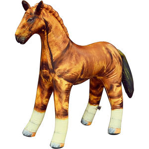 Caballo Marrón Realista de PVC, Juguete de Peluche, Animal de Peluche Realista, Impermeable y Plegable para Decoración del Hogar - Product Image 1
