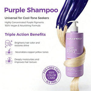 Champú Morado Maxipro para Cabello Rubio/Decolorado - Fuerte Antibrillo, Tonificante, Suavizante, Refrescante, Hidratante y Nutritivo Platino - Product Image 4