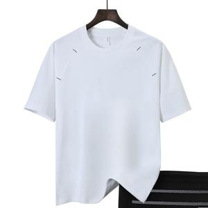 Chất Lượng Cao 240G Cotton Người Đàn Ông Của Giản Dị Ngắn Tay Áo T-Shirt Lỏng Crewneck Raglan Tay Áo Thiết Kế Rắn Thêu Nhà Máy Trực Tiếp - Product Image 2