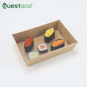Salad box Takeaway Sushi To Go Box Swiss Roll <b>Cake</b> <b>Carrier</b> Disposable Sushi Box - Product Image 3