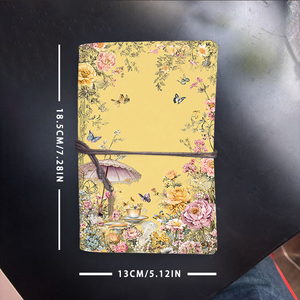 A6 taccuino artigianale utile per studenti universitari di scienze umane perfetto per analisi del testo e contorni di saggio con fiori - Product Image 6