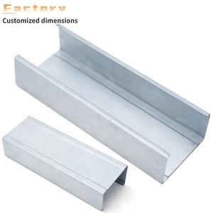 Стильный современный профиль для гипсокартона 2-5/8 дюйма, прочный оцинкованный металлический стоечный профиль, стальные профили для потолка, металлические строительные материалы - Product Image 1