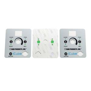 Clavier à membrane en plastique imprimé à l'écran, finition tactile en relief, personnalisable en gros, OEM, PC/PVC/PET, panneau de commande de service - Product Image 1