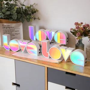 Lámpara de Mesa USB con Batería, Letrero con el Alfabeto del Amor, Decoración para el Hogar, Luz Nocturna para Dormitorio Infantil - Product Image 6