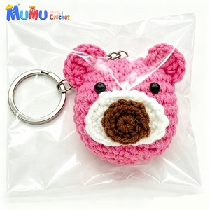 Llaveros Amigurumi de Ganchillo Hechos a Mano al por Mayor, Adornos Lindos de Dibujos Animados para Bolsos, Regalos de Energía Positiva y Apoyo Emocional - Product Image 6