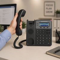Téléphone IP PoE SIP GrandStream GXP1610P avec OS Linux, Voix HD, Conférence 3 voies, EHS, Double Ethernet 10/100M, 2 comptes SIP, Auto-configuration