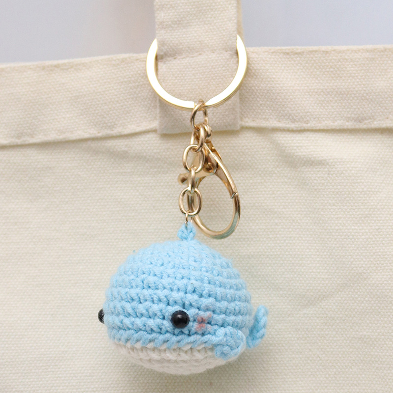 Boucle tête de chien dauphin bleu et or