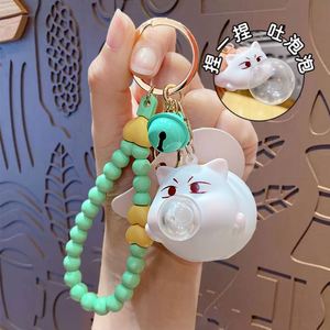 New Arrivals Cute Japanese Anime Bubble Blowing Animal Personalized <b>Key</b> <b>Chain</b> Bag Pendant Accessories Creative Gifts Keychain - Product Image 6
