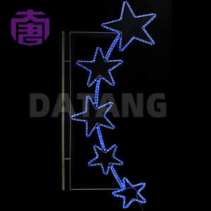 Décorations de Noël de qualité commerciale pour l'extérieur, IP65, motif lumineux LED 2D sur un seul poteau, couleur personnalisable - Product Image 4