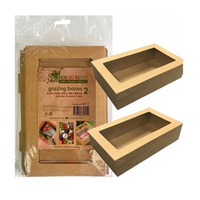Boîte de pâturage personnalisée en papier kraft plateau de restauration avec couvercle de fenêtre vente en gros