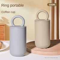 Mug isotherme à double paroi en acier inoxydable 304, 460 ml, 6-12 heures, design minimaliste moderne, portable, pour boissons chaudes