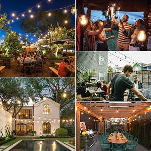 Chaîne de lumière Led S14 E27, éclairages suspendus, imperméable, lumière d'extérieur, guirlandes, lampes de Patio pour jardin bistrot - Product Image 6